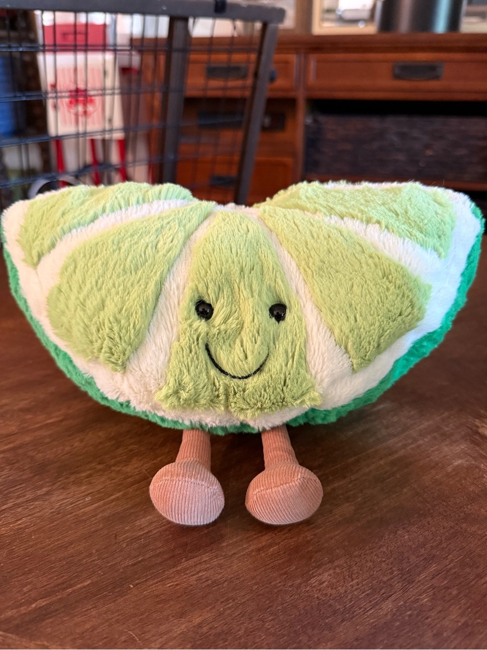 Jellycat Green and White Plush Lime Slice